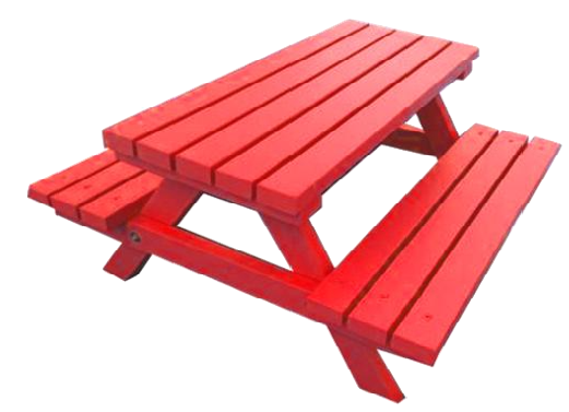 Red Picnic Table