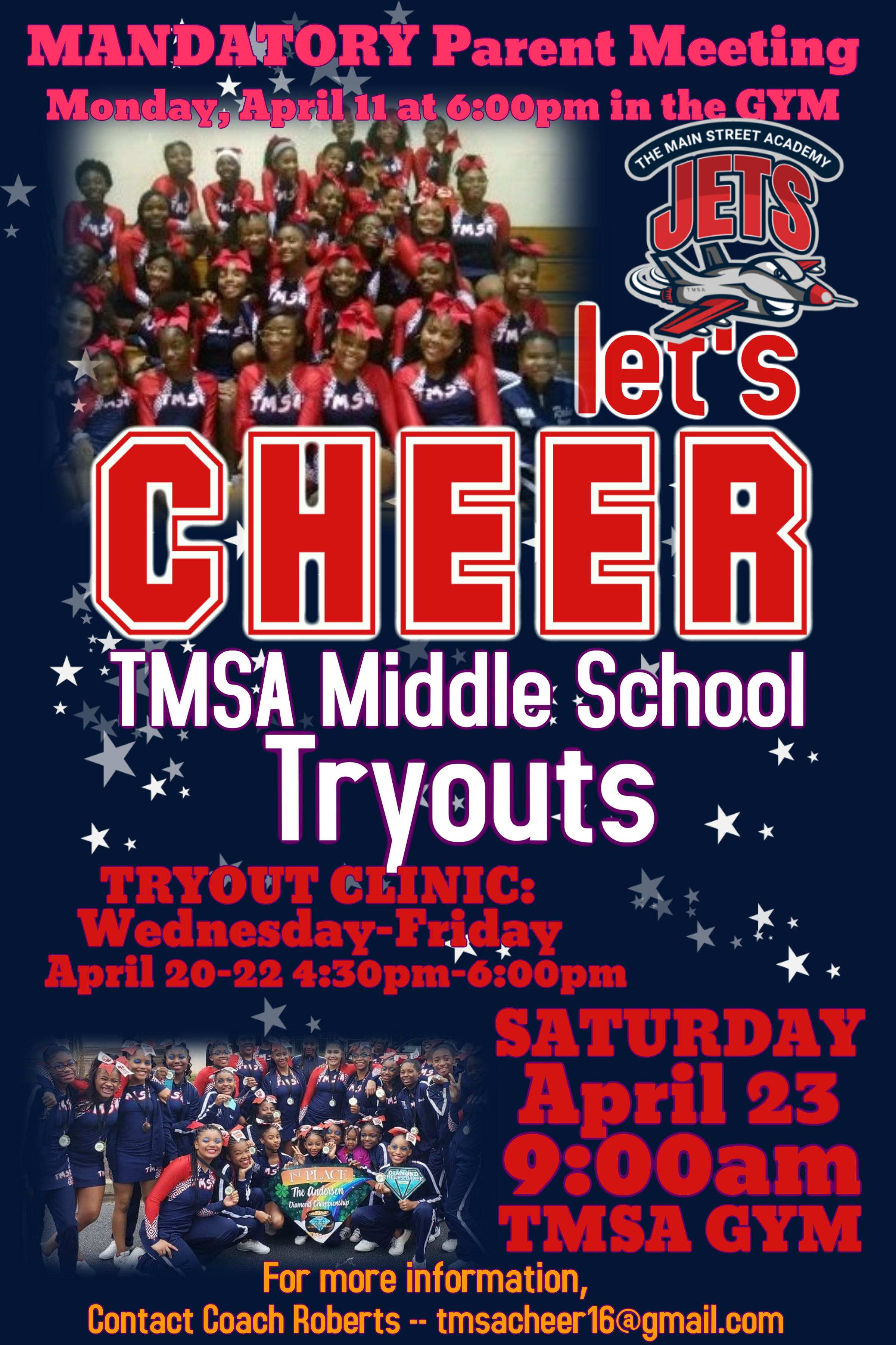 2022 2023 Cheer Tryouts Flyer