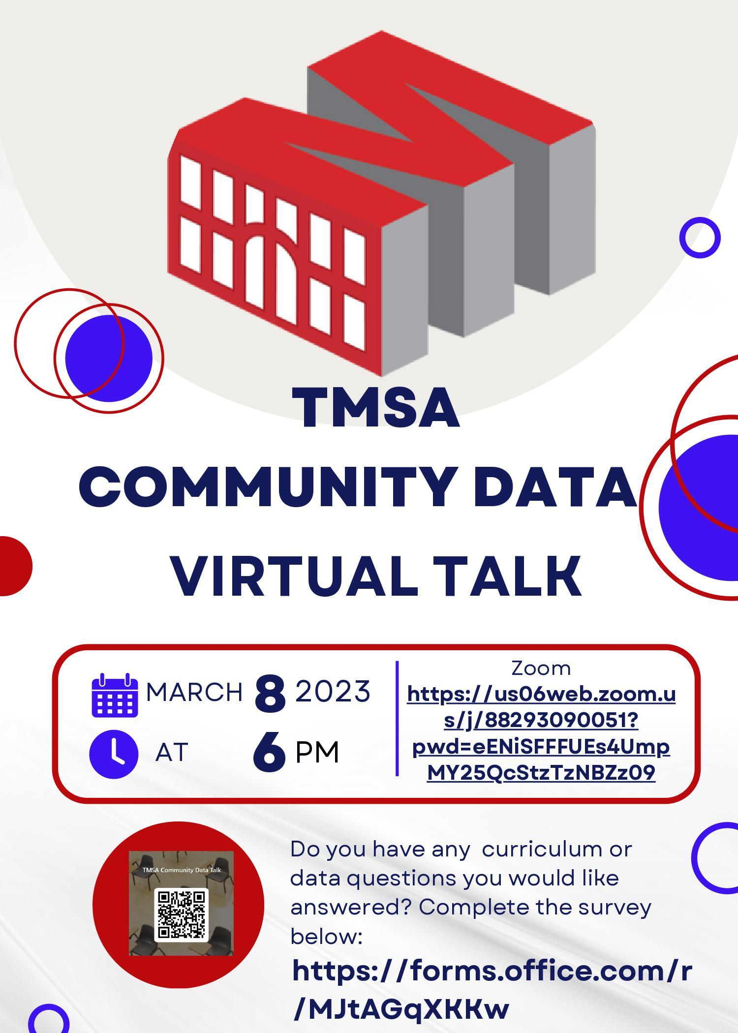 TMSA Community Data Talk Invitation